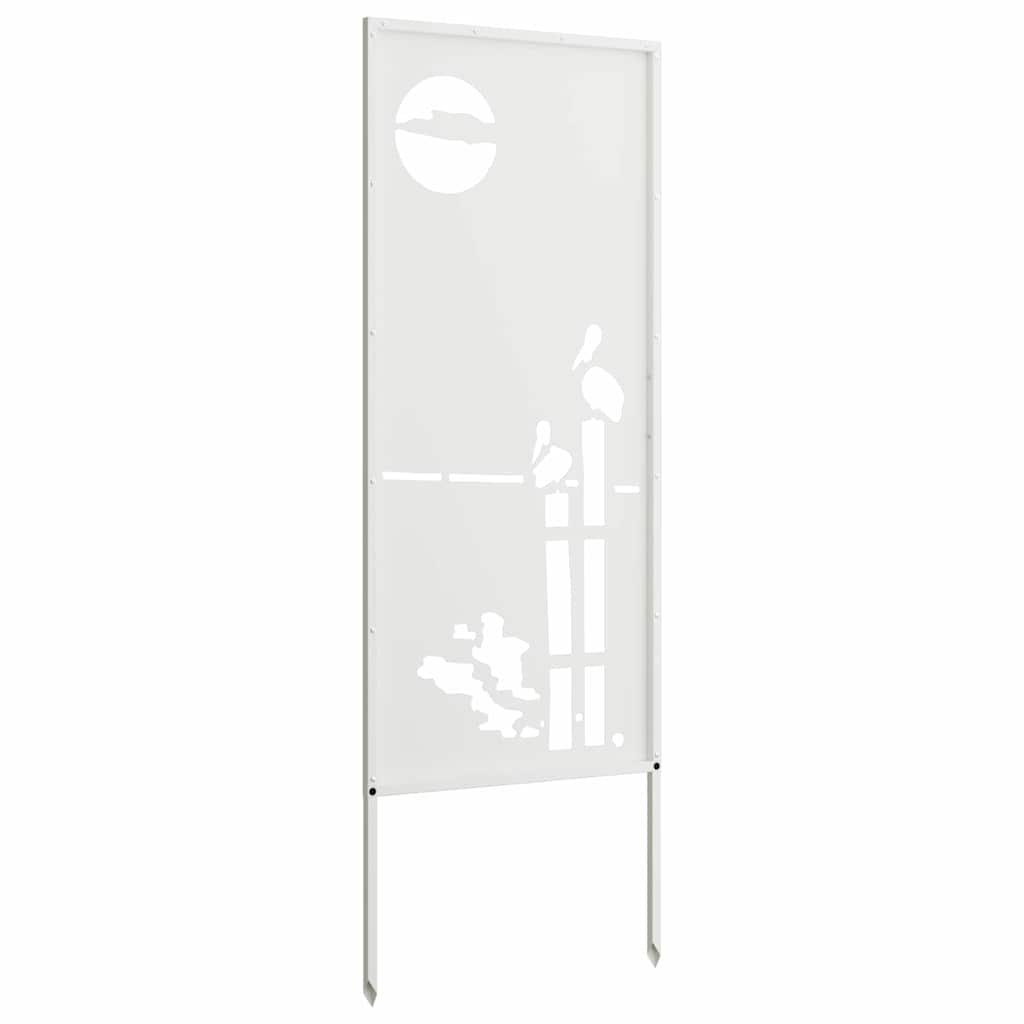 Hageprivat skjerm Fretwork Hvit 50 x 140 cm Kaldvalsestål