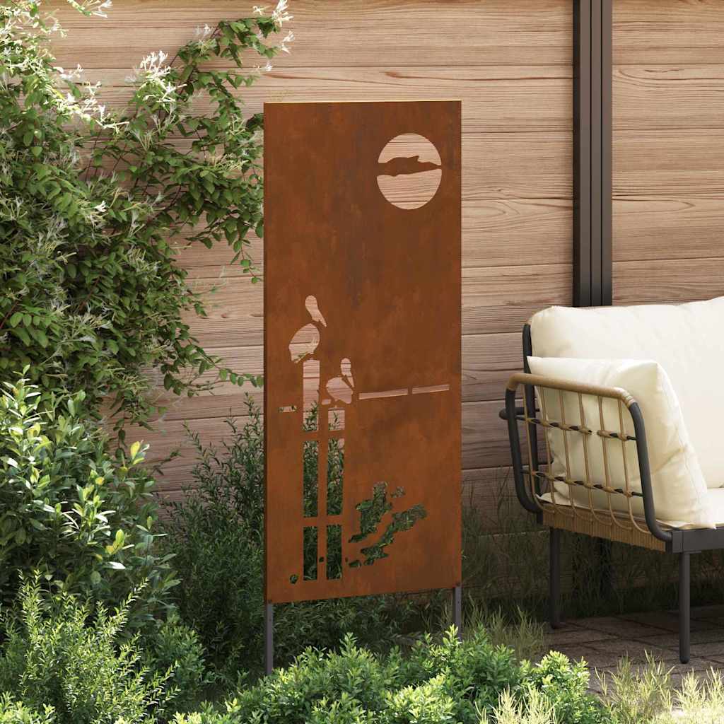 Hageprivat skjerm Fretwork Rusten 50 x 140 cm Cortenstål