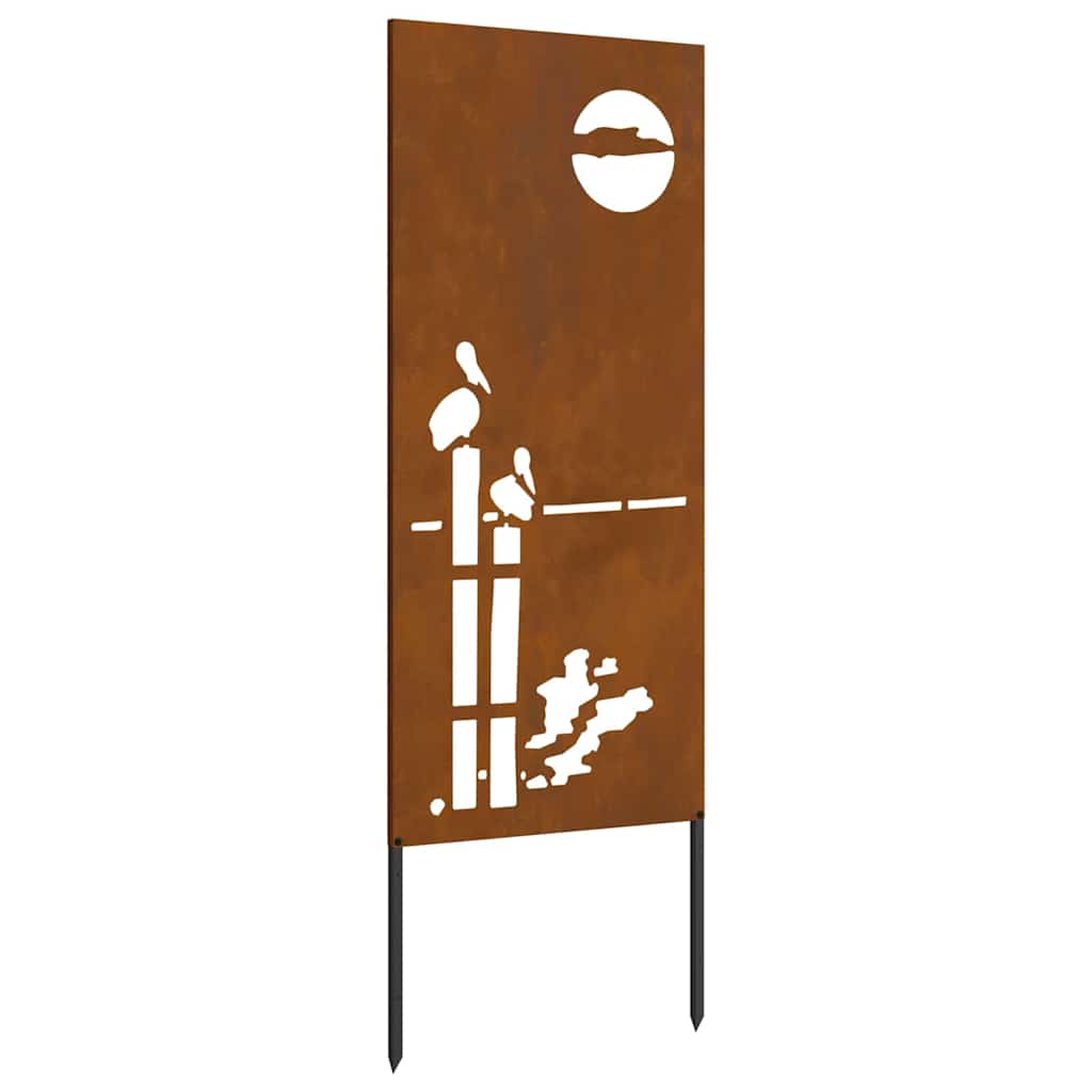 Hageprivat skjerm Fretwork Rusten 50 x 140 cm Cortenstål