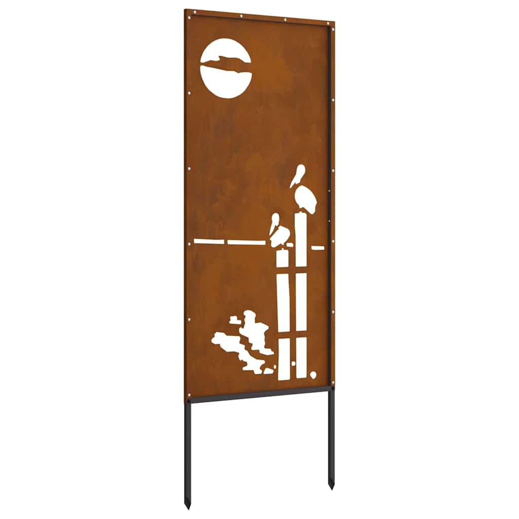 Hageprivat skjerm Fretwork Rusten 50 x 140 cm Cortenstål