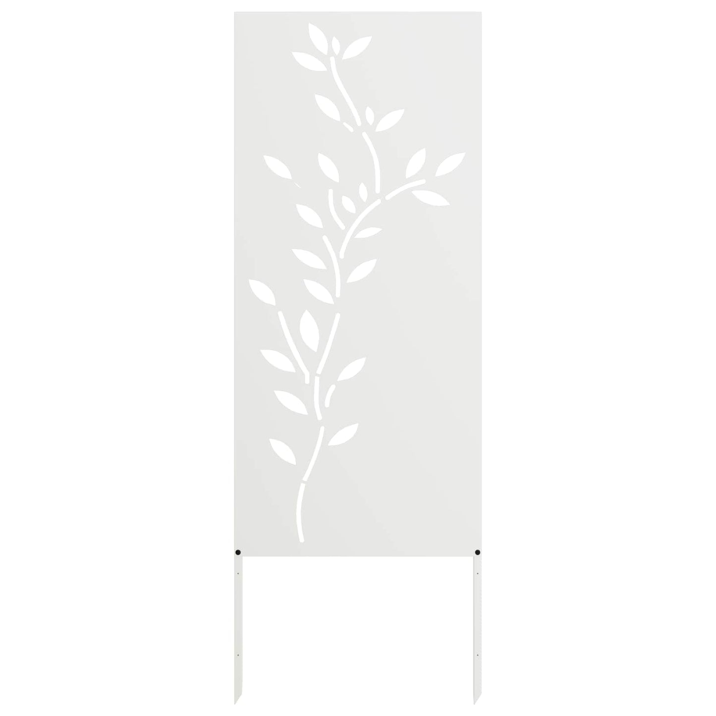 Hageprivat skjerm Blomster Hvit 50 x 140 cm Kaldvalsestål