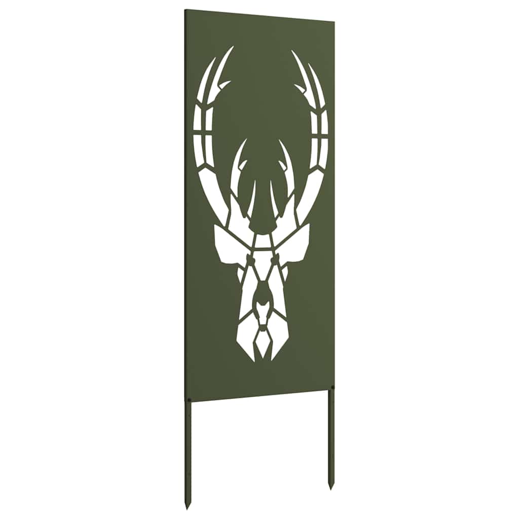Hageprivat skjerm Olivengrønn 50 x 140 cm Kaldvalsestål