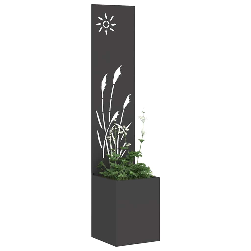 Hageprivat skjerm Fretwork Svart 32 x 150 cm Kaldvalsestål