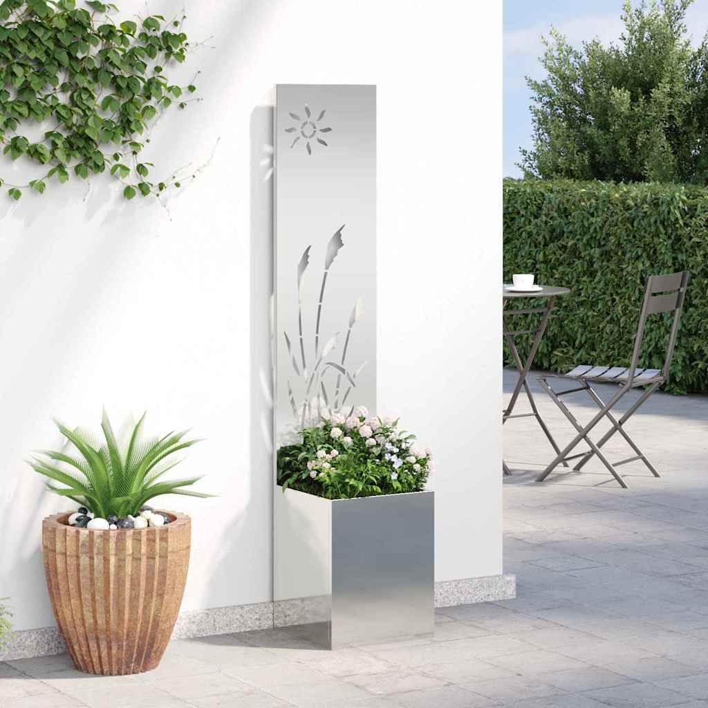 Hageprivat skjerm Fretwork sølv 32 x 150 cm Galvanisert stål