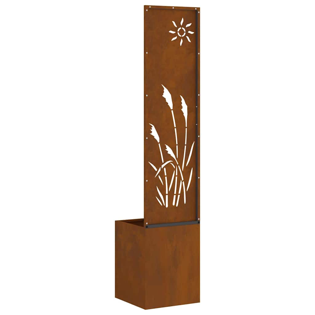 Hageprivat skjerm Fretwork Rusten 32 x 140 cm Cortenstål