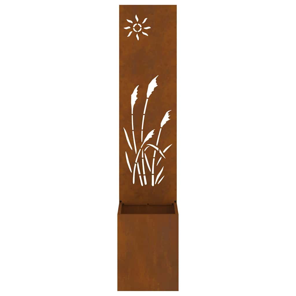 Hageprivat skjerm Fretwork Rusten 32 x 140 cm Cortenstål
