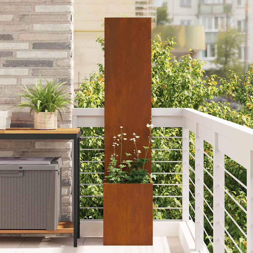 Hageprivat skjerm Fretwork Rusten 32 x 150 cm Cortenstål