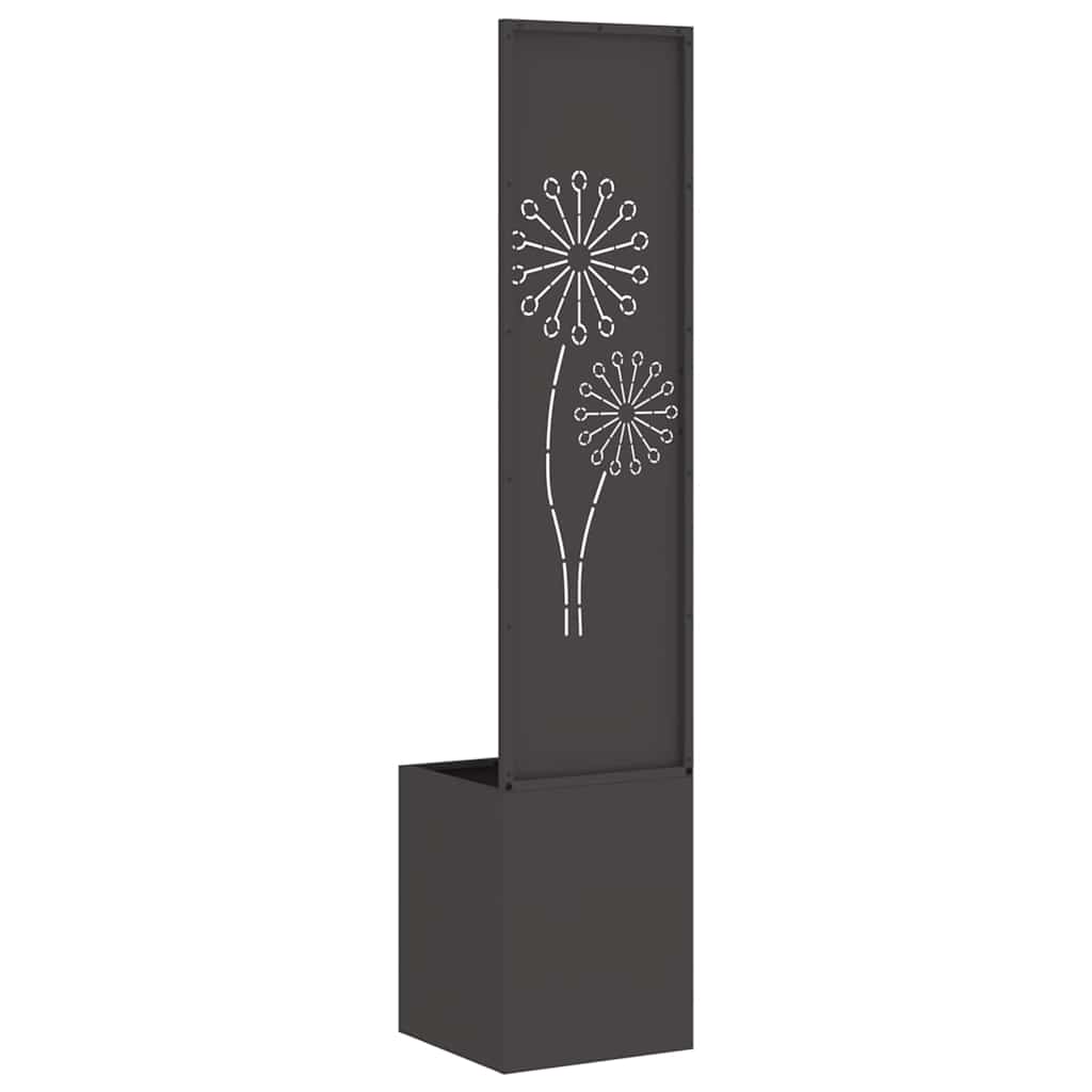 Hageprivat skjerm Fretwork Svart 32 x 32 x 150 cm Kaldvalsestål