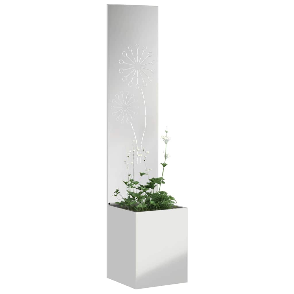 Hageprivat skjerm Fretwork sølv 32 x 150 cm Galvanisert stål