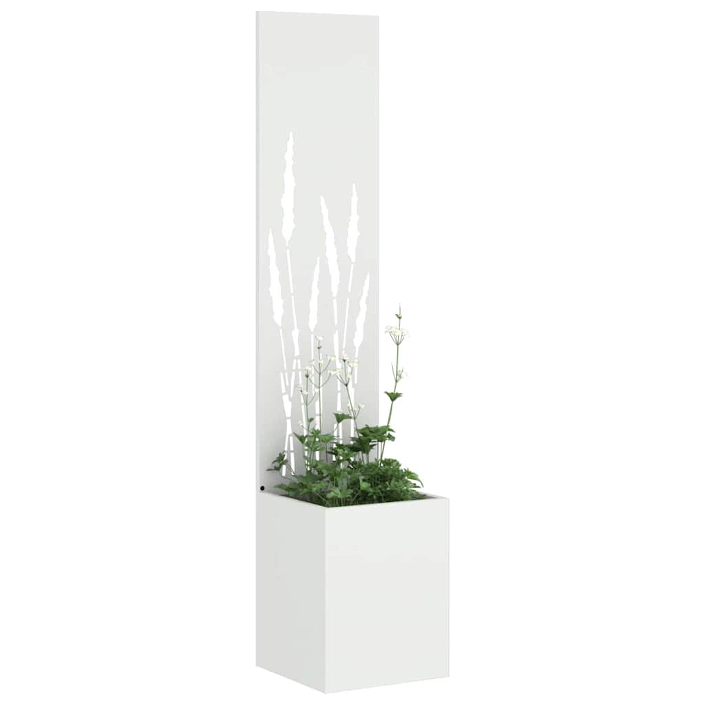 Hageprivat skjerm Fretwork Hvit 32 x 150 cm Kaldvalsestål