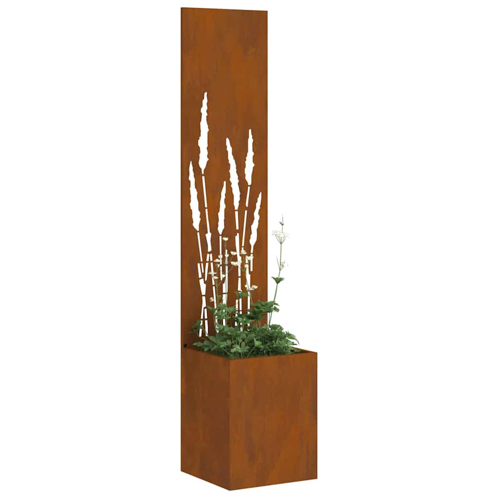 Hageprivat skjerm Fretwork Rusten 32 x 150 cm Cortenstål