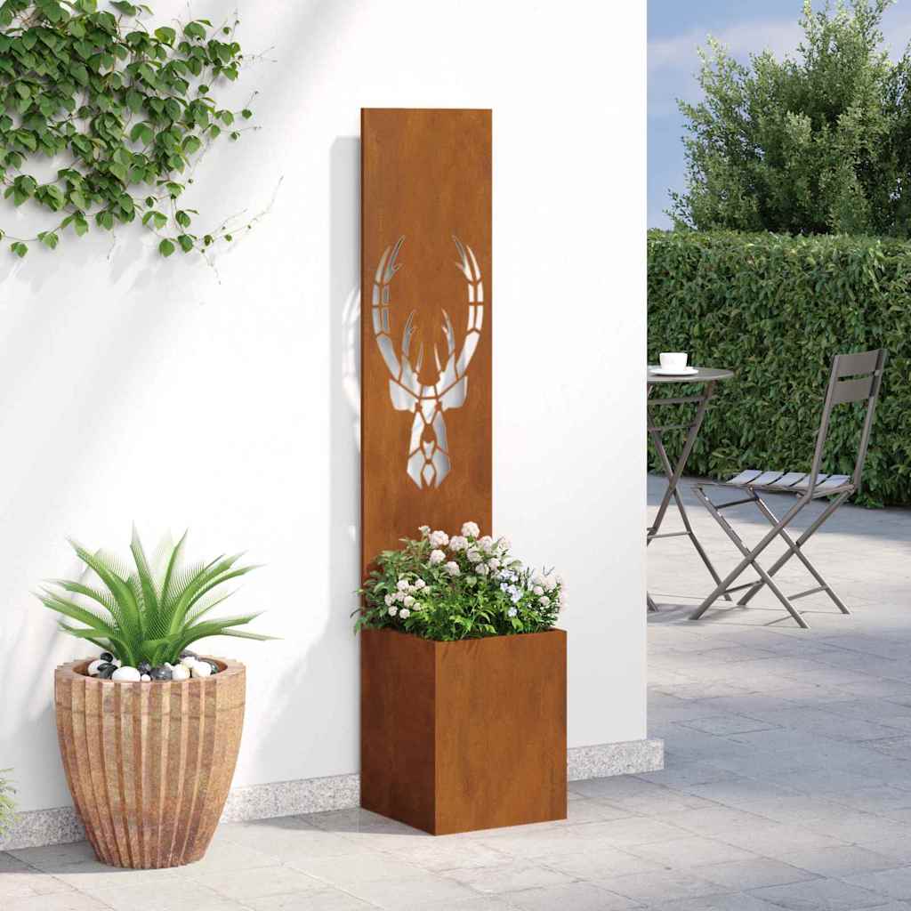 Hageprivat skjerm Dyretrykk Rusten 32 x 150 cm Cortenstål