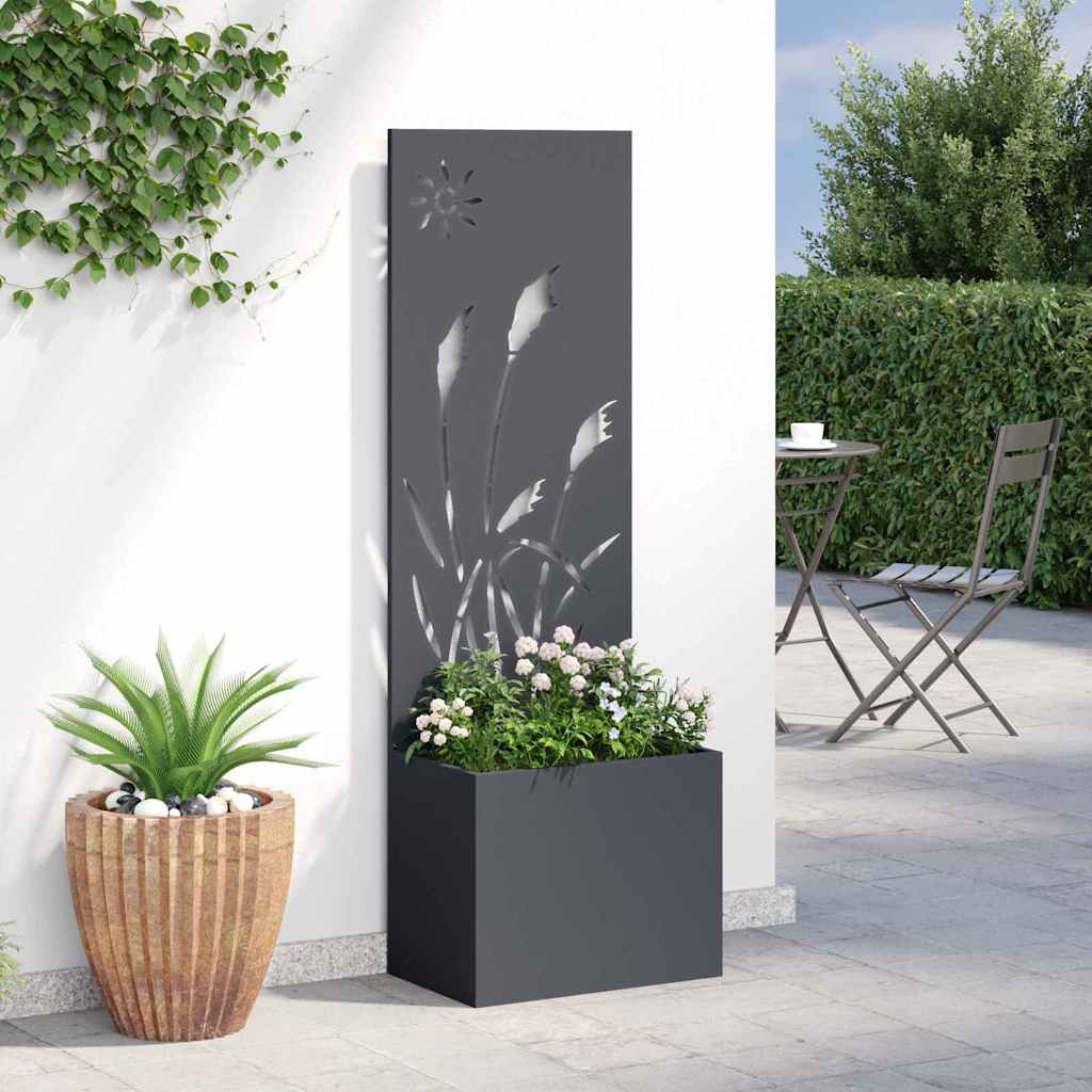 Hageprivat skjerm Fretwork Antrasitt 50 x 140 cm Kaldvalsestål