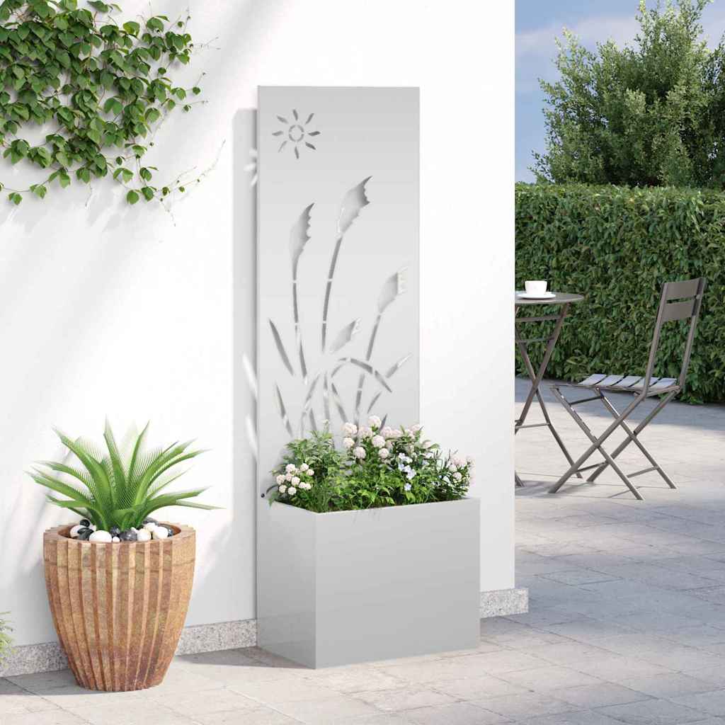 Hageprivat skjerm Fretwork sølv 50 x 140 cm Galvanisert stål