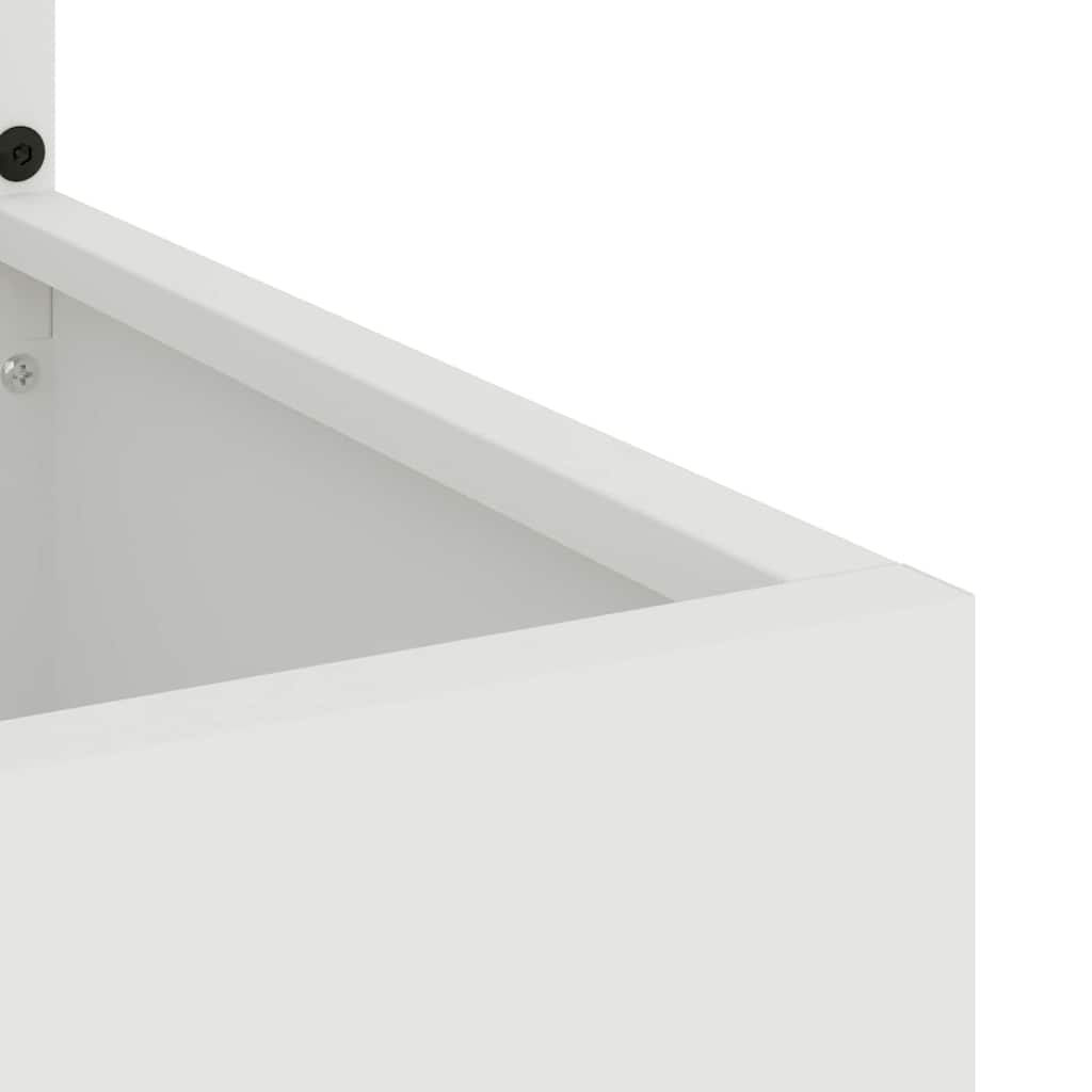 Hageprivat skjerm Blomster Hvit 50 x 150 cm Kaldvalsestål