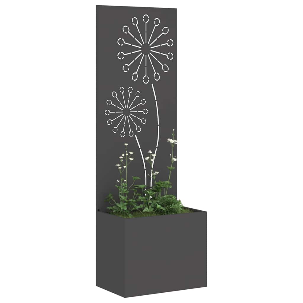 Hageprivat skjerm Fretwork Svart 50 x 150 cm Kaldvalsestål