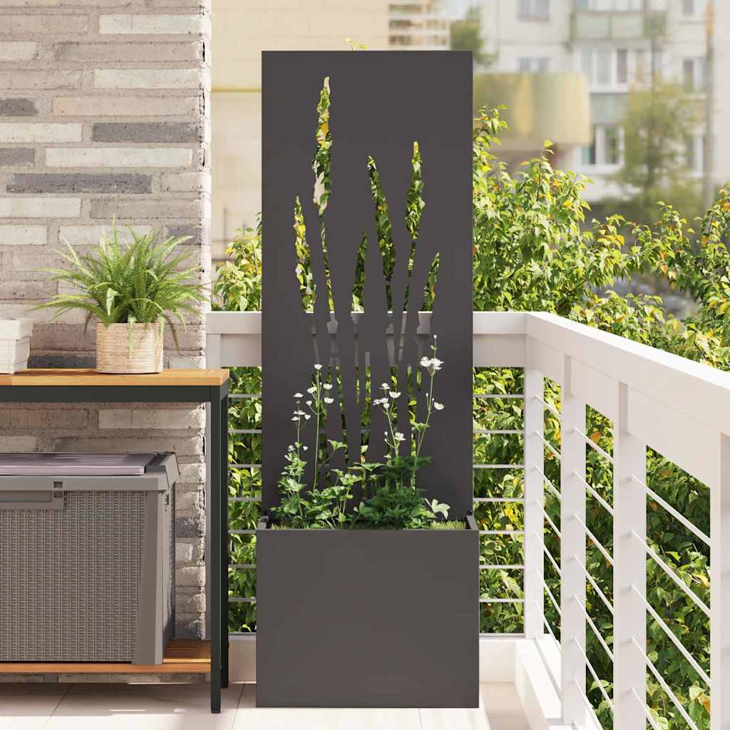 Hageprivat skjerm Fretwork Svart 50 x 150 cm Kaldvalsestål