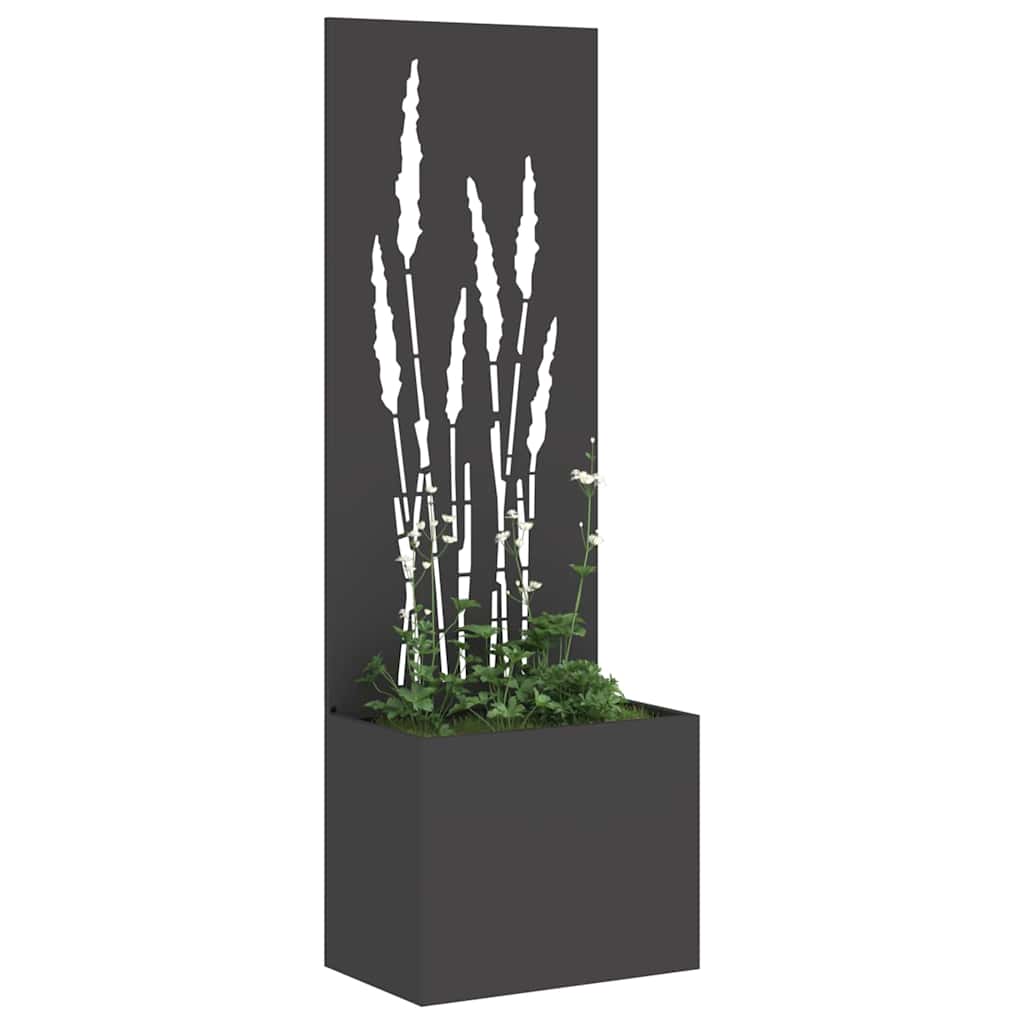 Hageprivat skjerm Fretwork Svart 50 x 150 cm Kaldvalsestål