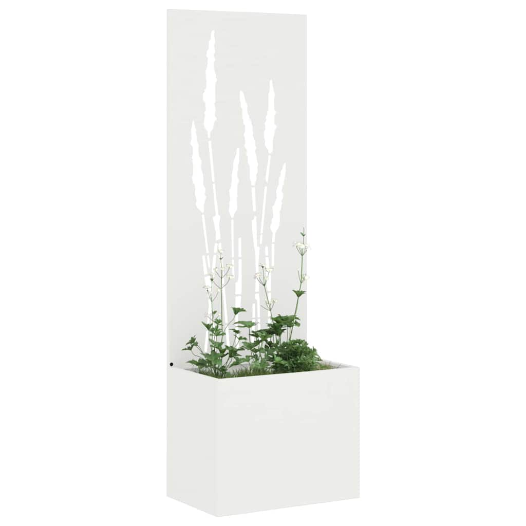 Hageprivat skjerm Fretwork Hvit 50 x 150 cm Kaldvalsestål