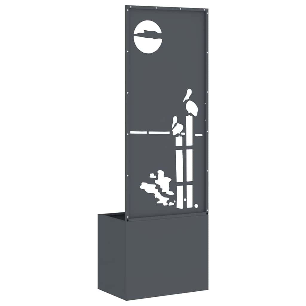 Hageprivat skjerm Fretwork Antrasitt 50 x 150 cm Kaldvalsestål