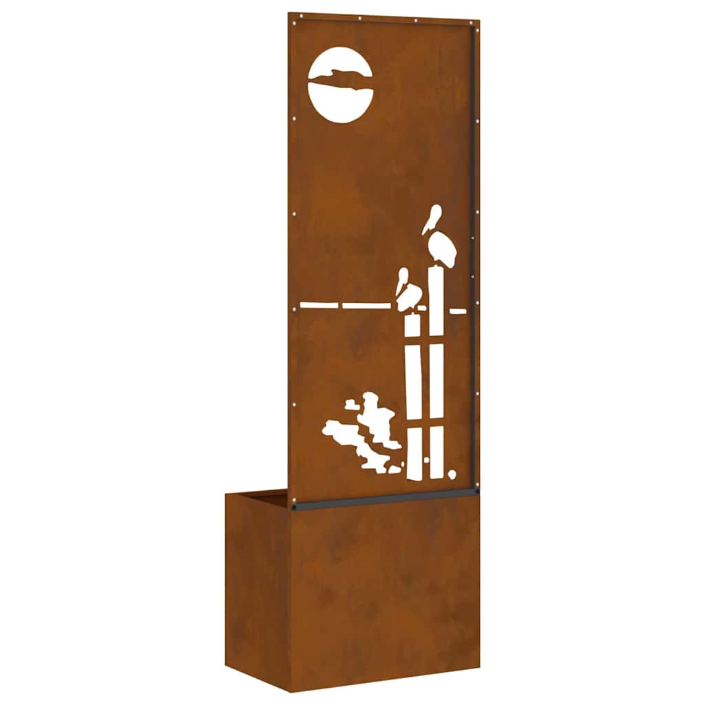 Hageprivat skjerm Fretwork Rusten 50 x 32 x 150 cm Cortenstål