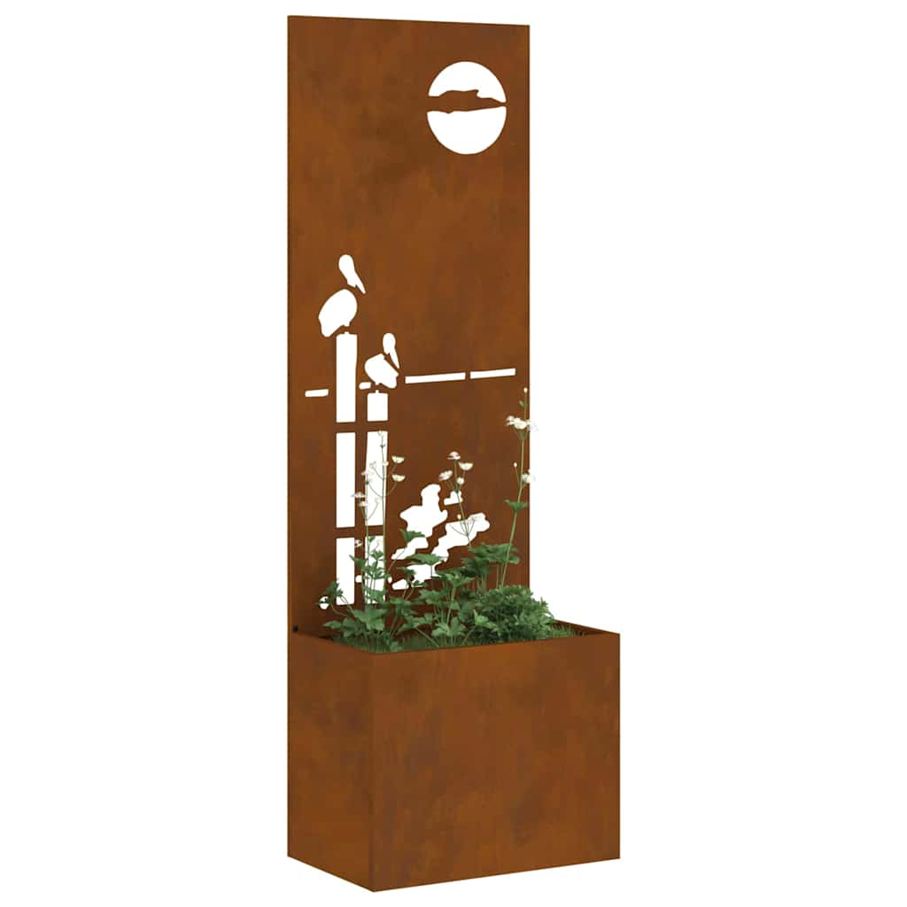Hageprivat skjerm Fretwork Rusten 50 x 32 x 150 cm Cortenstål