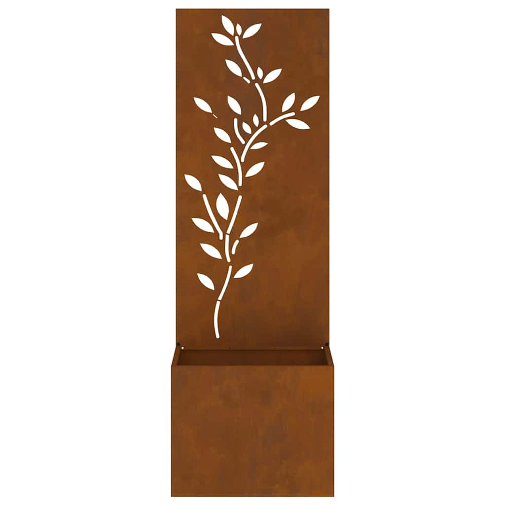 Hageprivat skjerm Blomster Rusten 50 x 140 cm Cortenstål