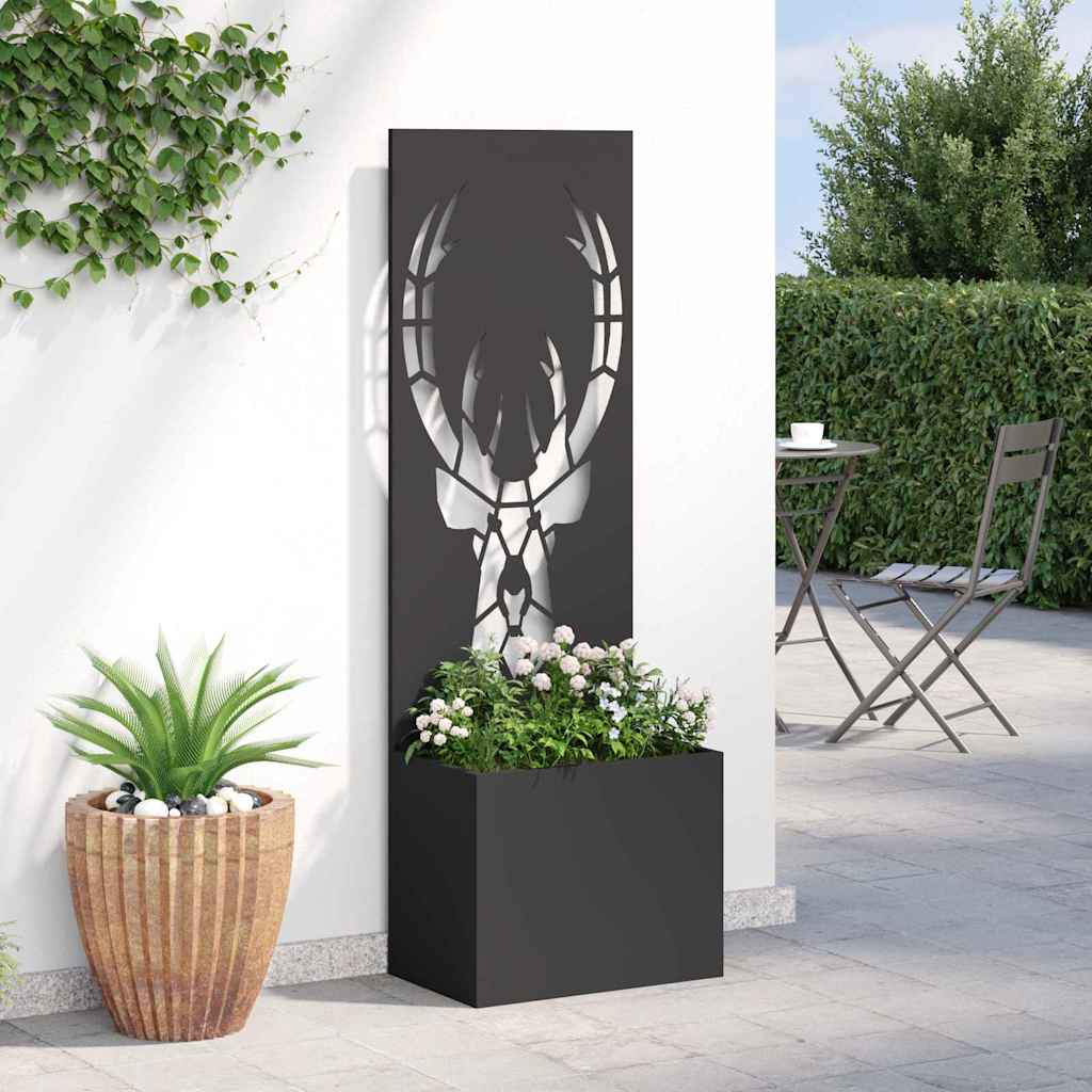 Hageprivat skjerm Dyretrykk Svart 50 x 150 cm Kaldvalsestål
