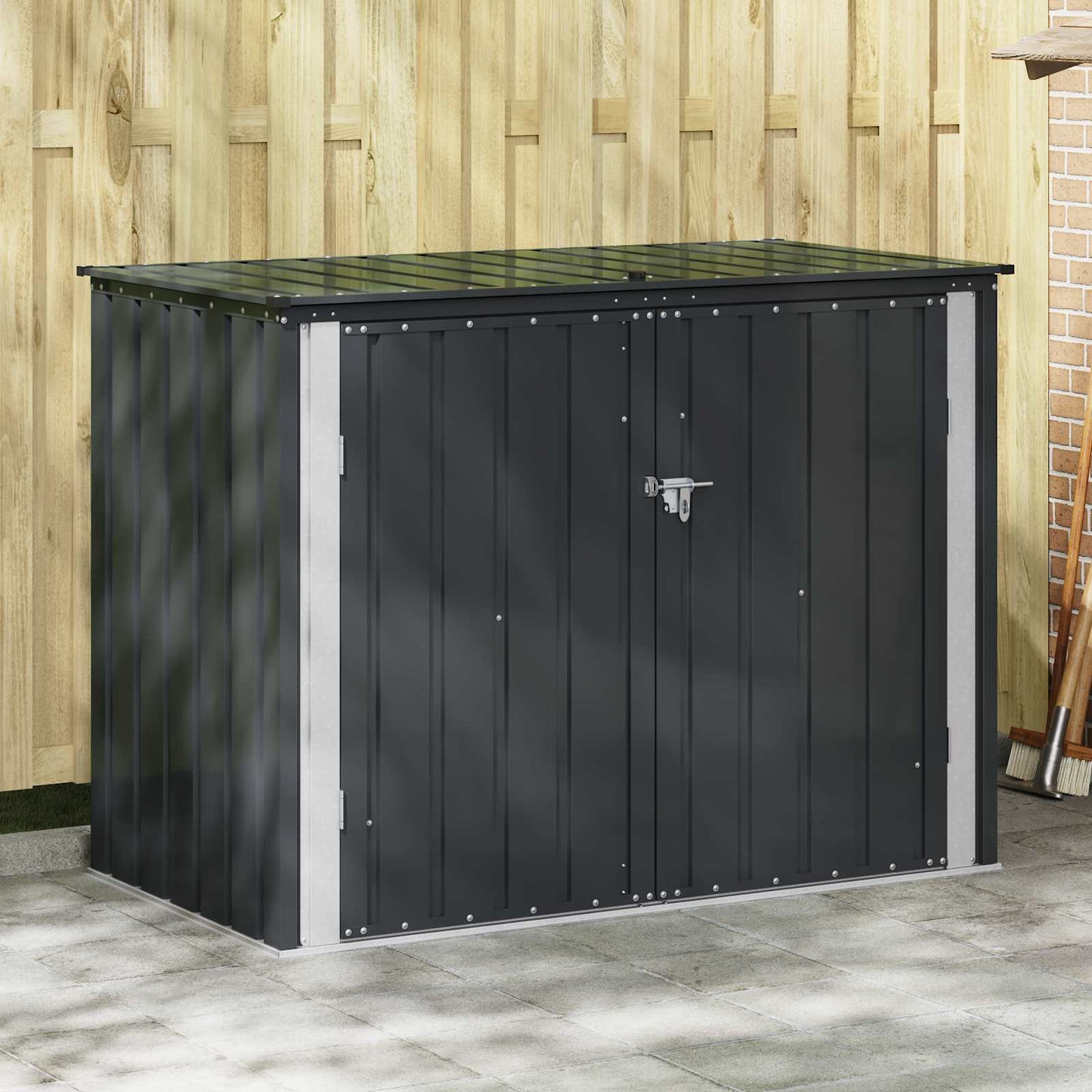 Hage Lagringsboks Svart 151,5 x 82 x 110,5 cm Stål
