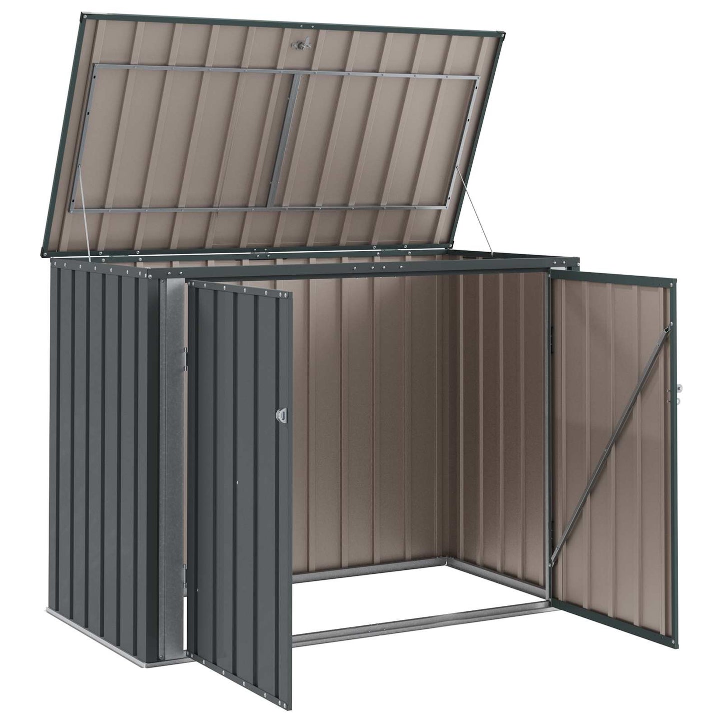 Hage Lagringsboks Svart 151,5 x 82 x 110,5 cm Stål