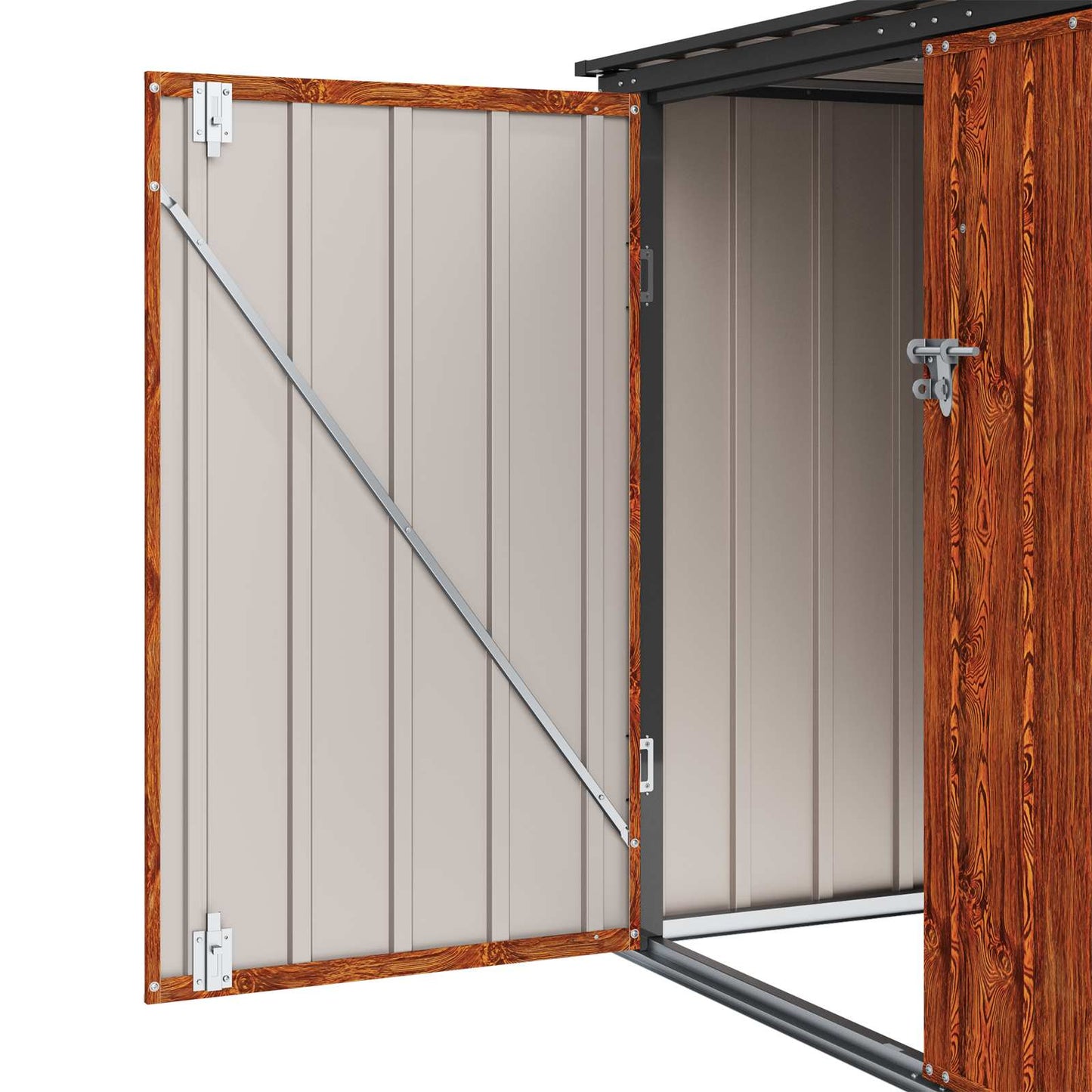 Hage Lagringsboks Brun 151,5 x 82 x 110,5 cm Stål