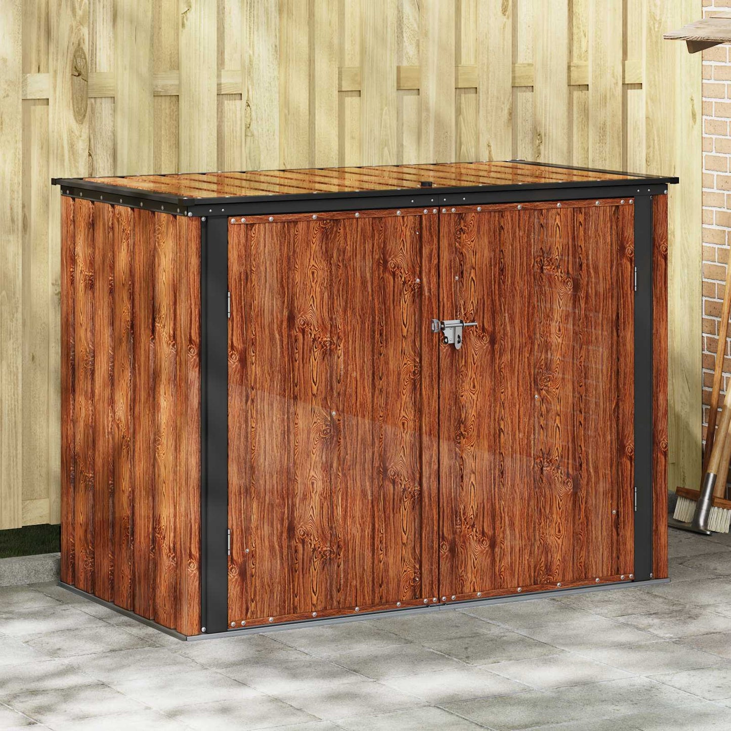 Hage Lagringsboks Brun 151,5 x 82 x 110,5 cm Stål