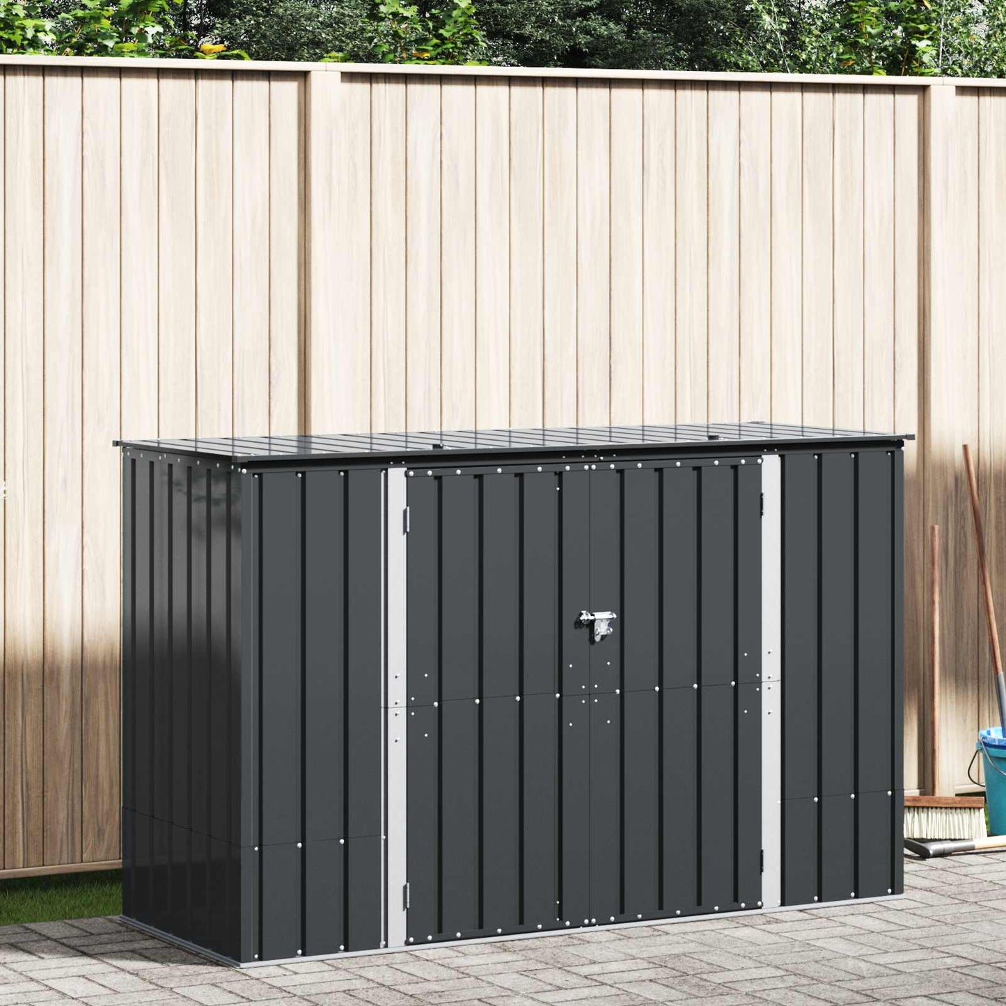Hage Lagringsboks Svart 214 x 82 x 132 cm Stål
