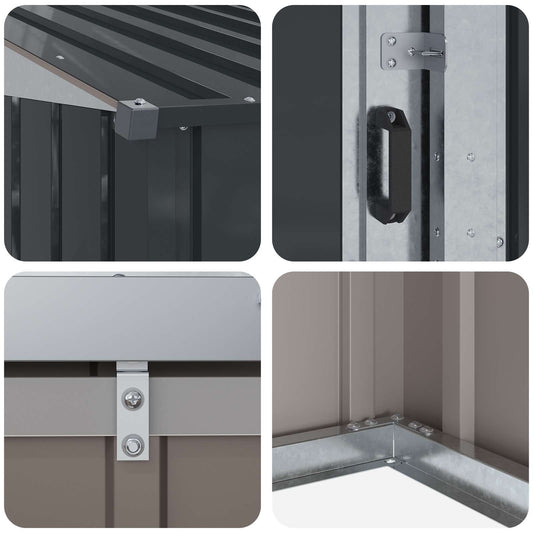 Hageskur Antrasitt 137 x 81 x 180 cm Metall