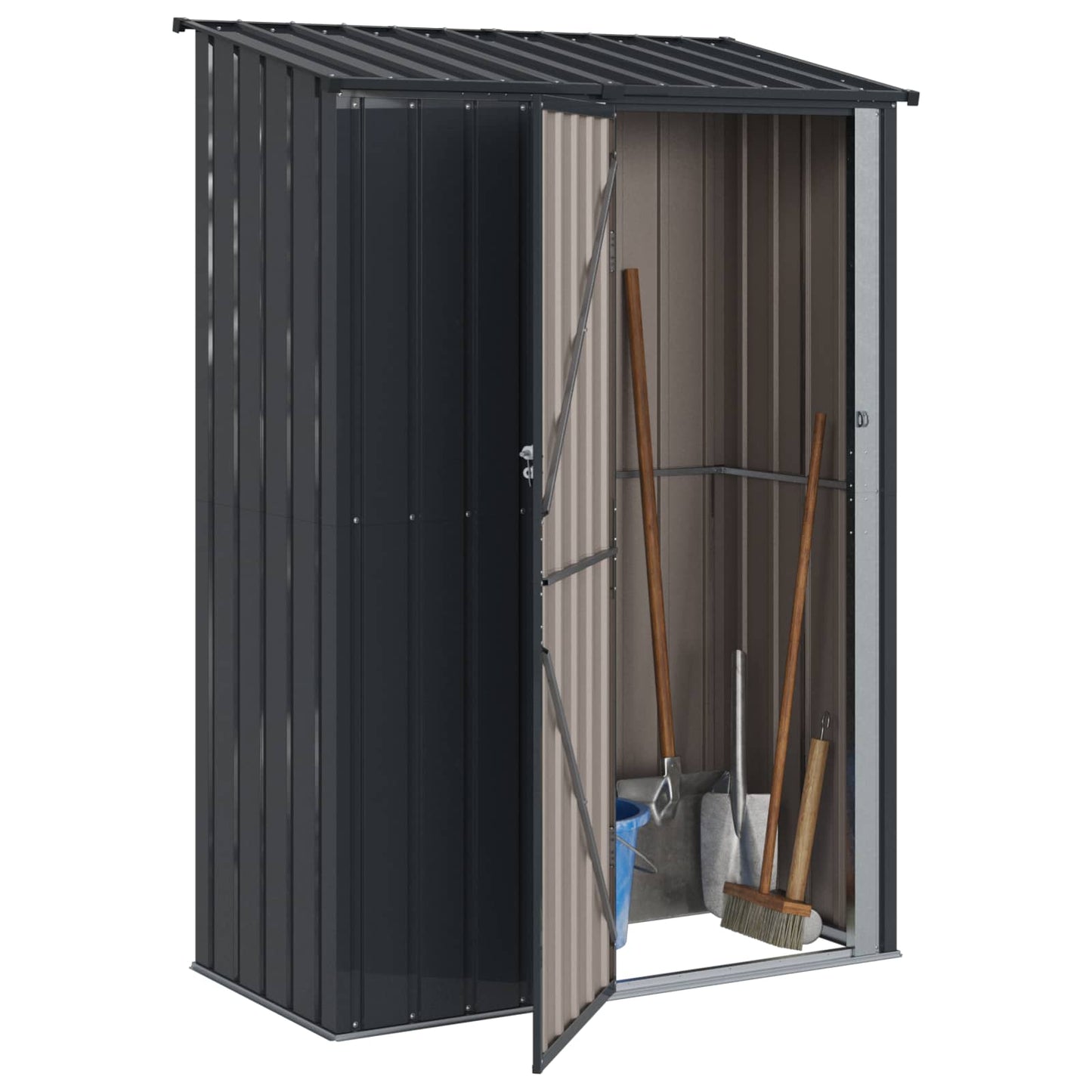 Hageskur Antrasitt 140,5 x 74 x 200 cm Metall