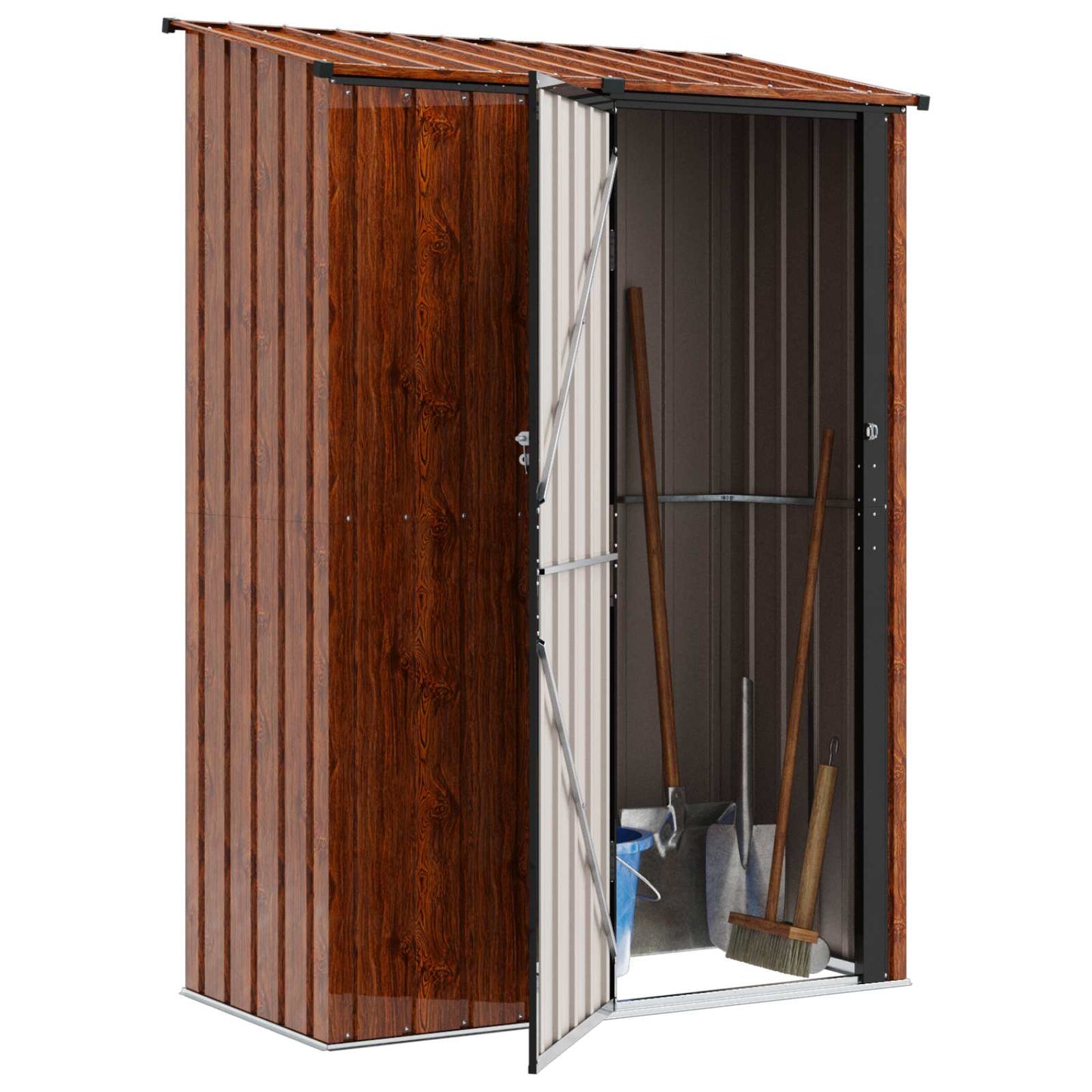 Hageskur Brun 140,5 x 74 x 200 cm Metall