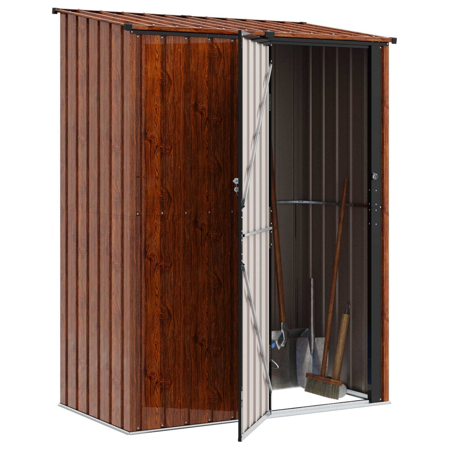 Hageskur Brun 153,5 x 86 x 200 cm Metall