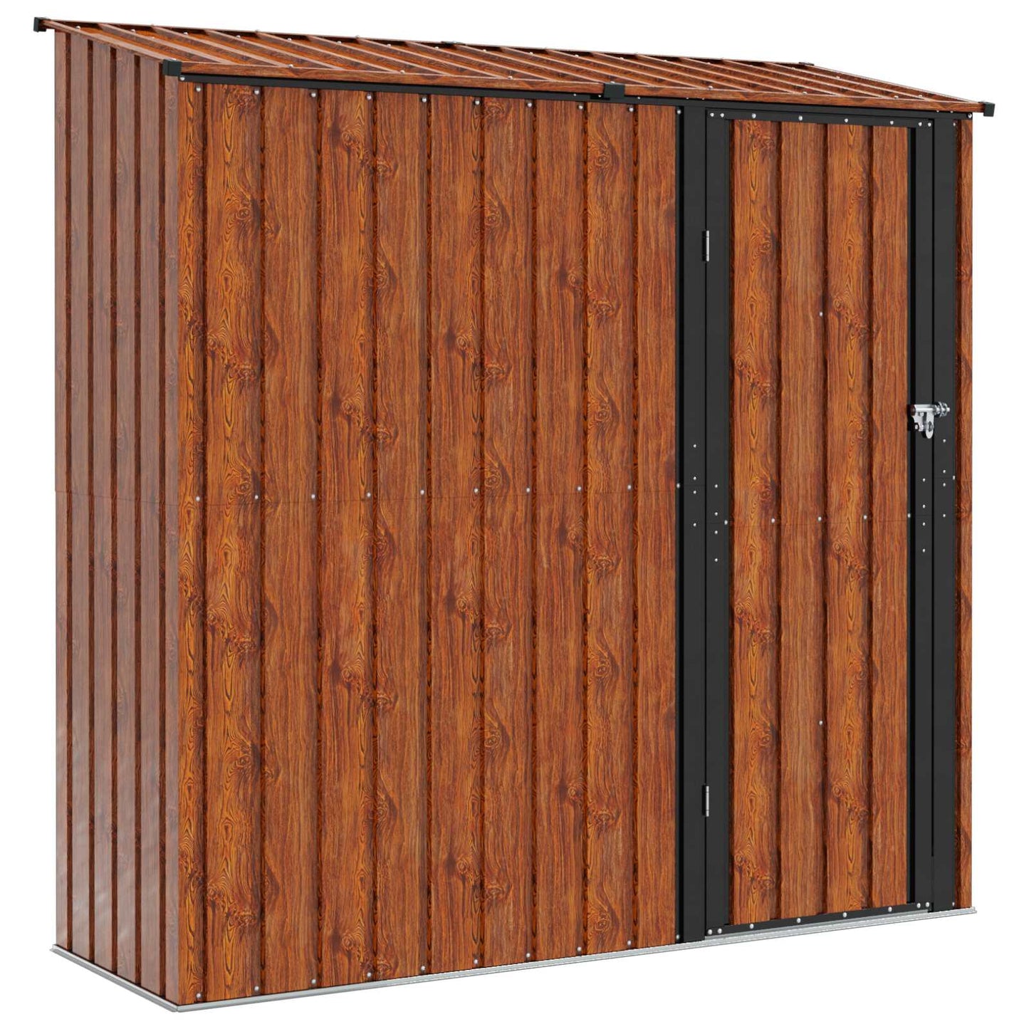 Hageskur Brun 203,5 x 73 x 200 cm Metall