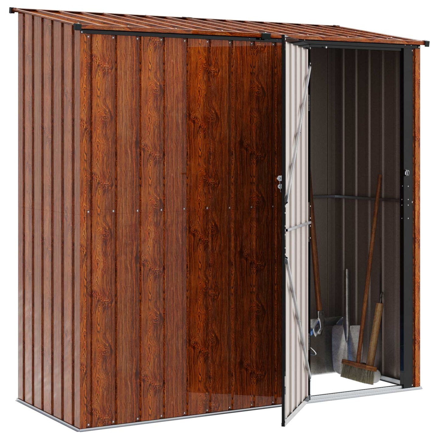 Hageskur Brun 203 x 85,5 x 200 cm Metall