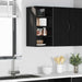 Hengende skap Svart eik 30 x 29,5 x 60 cm Konstruert tre