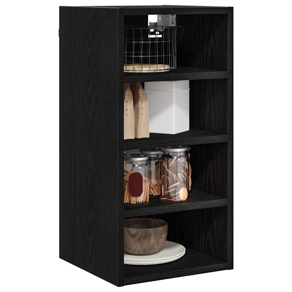 Hengende skap Svart eik 30 x 29,5 x 60 cm Konstruert tre