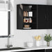 Hengende skap Svart eik 40 x 29,5 x 60 cm Konstruert tre