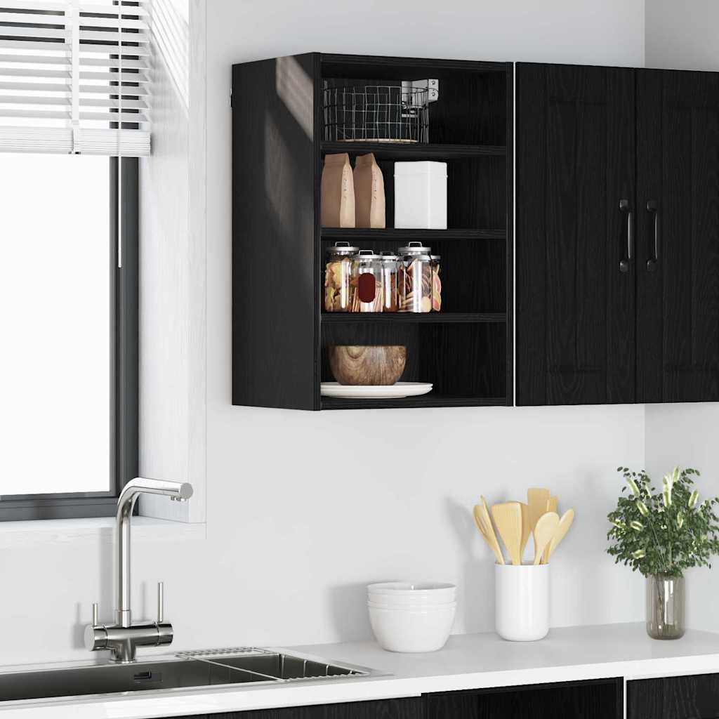 Hengende skap Svart eik 40 x 29,5 x 60 cm Konstruert tre