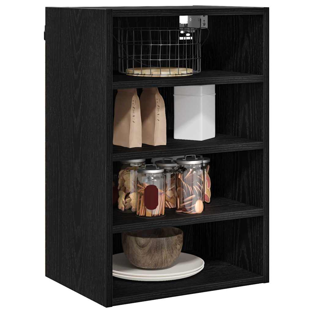 Hengende skap Svart eik 40 x 29,5 x 60 cm Konstruert tre