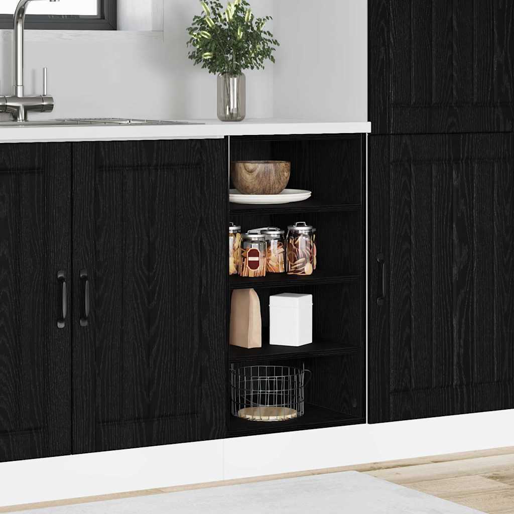 Kjøkken Underskaps Svart eik 40 x 44,5 x 81,5 cm Konstruert tre