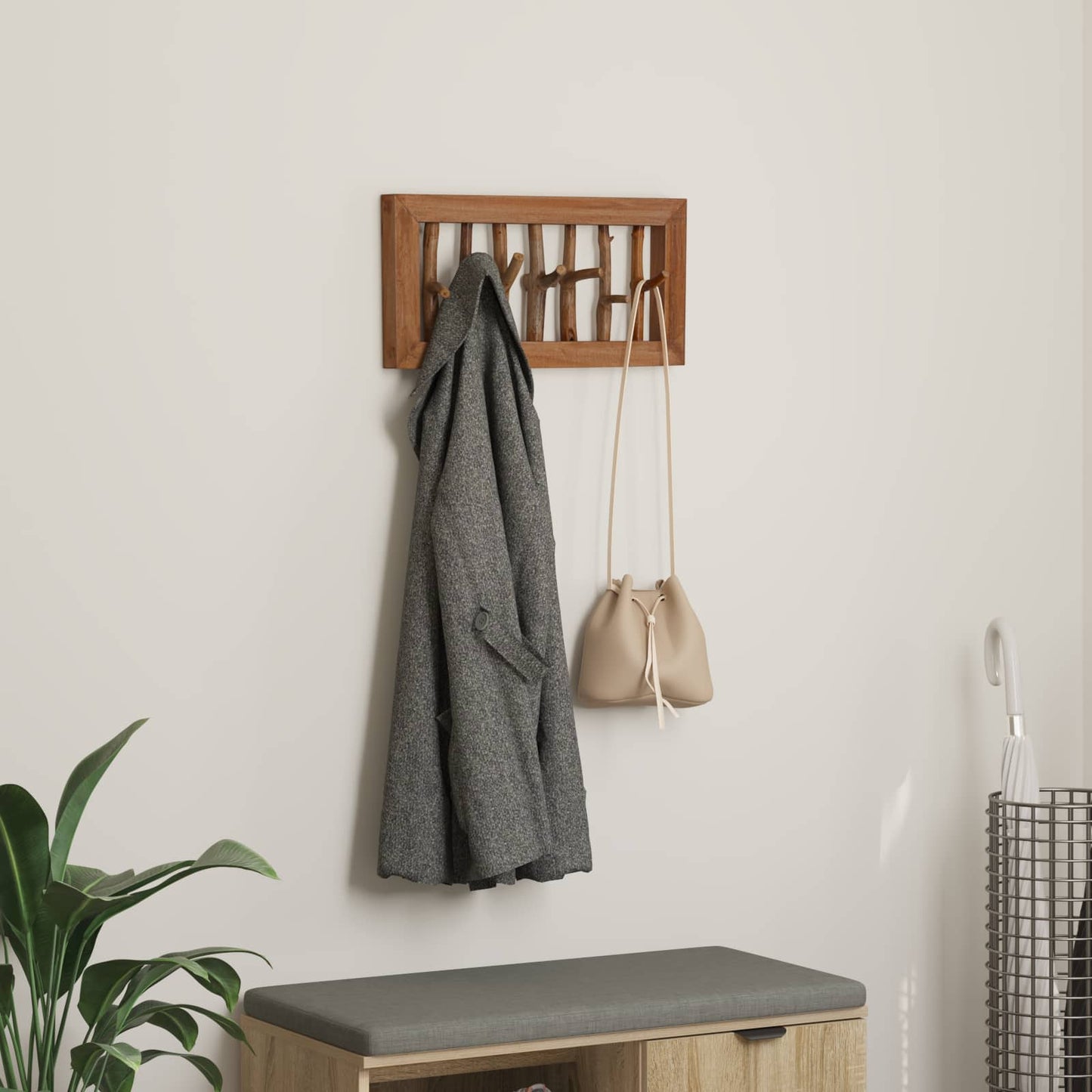 Kåpe Krok Naturlig 50 x 10 x 25 cm Massiv Mahogni Tre