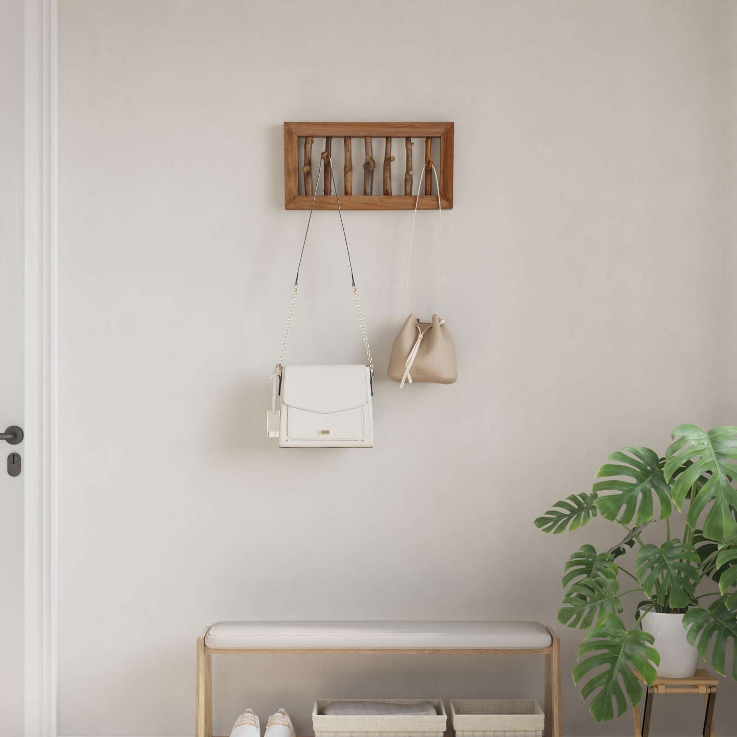 Kåpe Krok Naturlig 50 x 10 x 25 cm Massiv Mahogni Tre