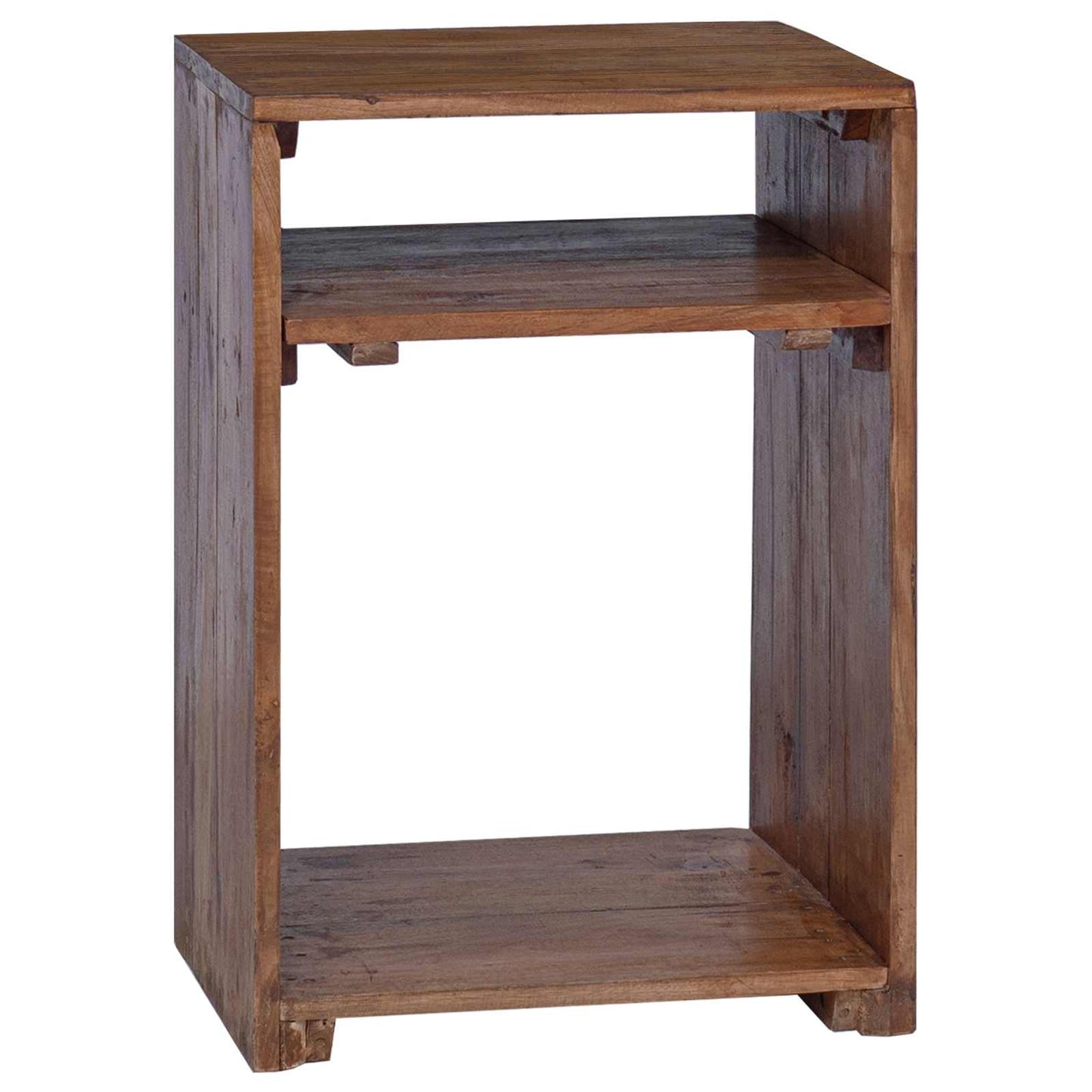 Accent Bord med hylle med lagring 3 pcs Brun Massiv Mahogni Tre
