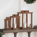 Lanterne 3 pcs Naturlig Mahogni Tre