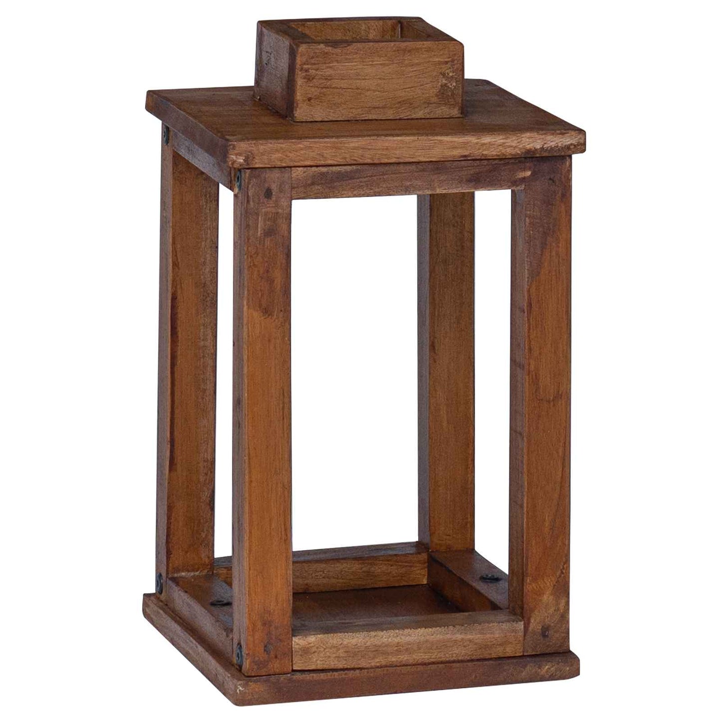 Lanterne 3 pcs Naturlig Mahogni Tre